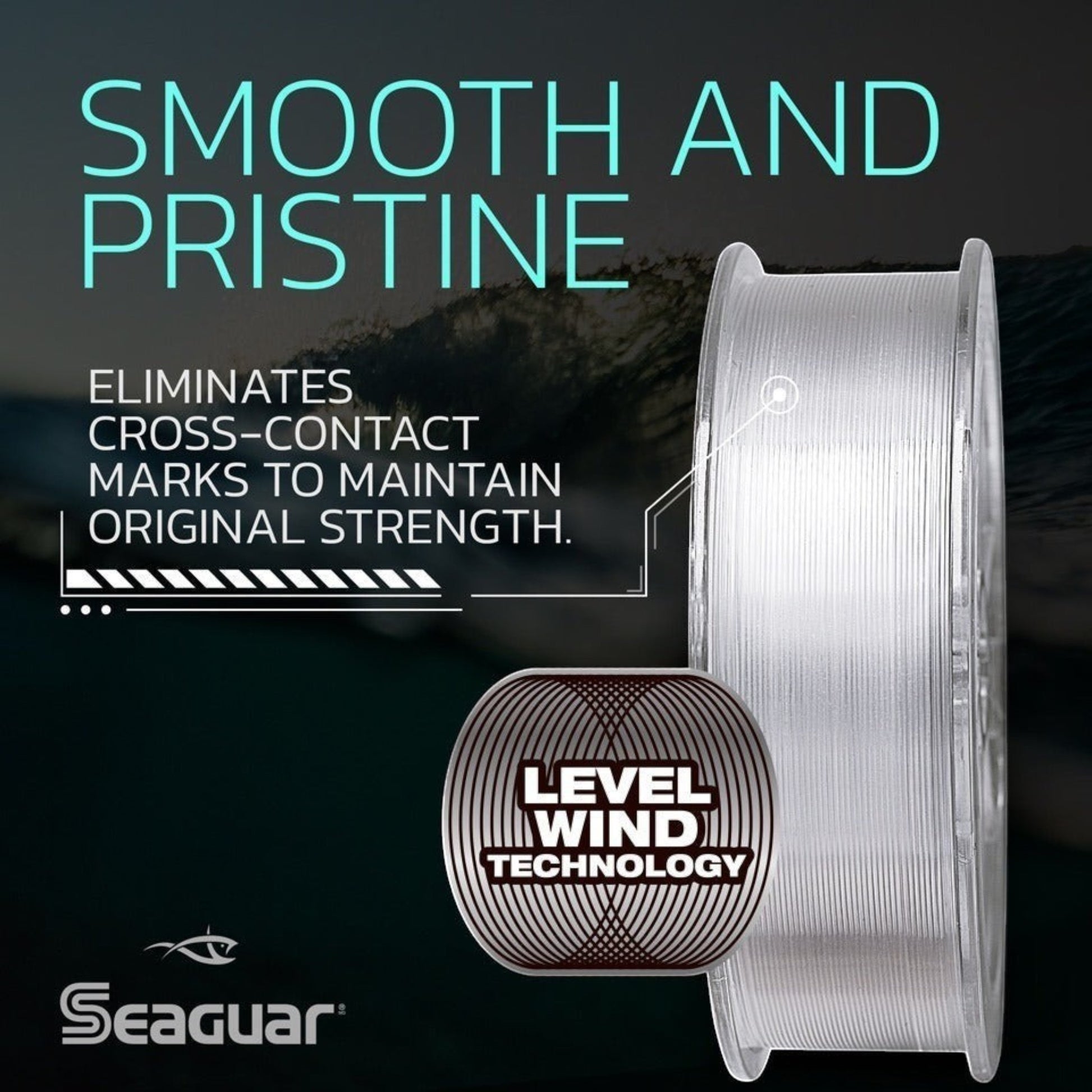 Dogfish Tackle & Marine Seaguar Premier fluorocarbon fishing line spool featuring level wind technology