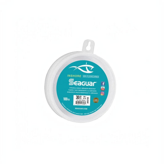 Dogfish Tackle & Marine Seaguar Inshore 100% fluorocarbon fishing leader spool with 30lb test line