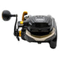 Dogfish Tackle & Marine Shimano Beastmaster 9000B electric fishing reel, black with gold accents, LCD screen, and large handle.