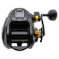 Dogfish Tackle & Marine Shimano Beastmaster 9000B electric fishing reel, black with gold accents, digital display, and large handle.