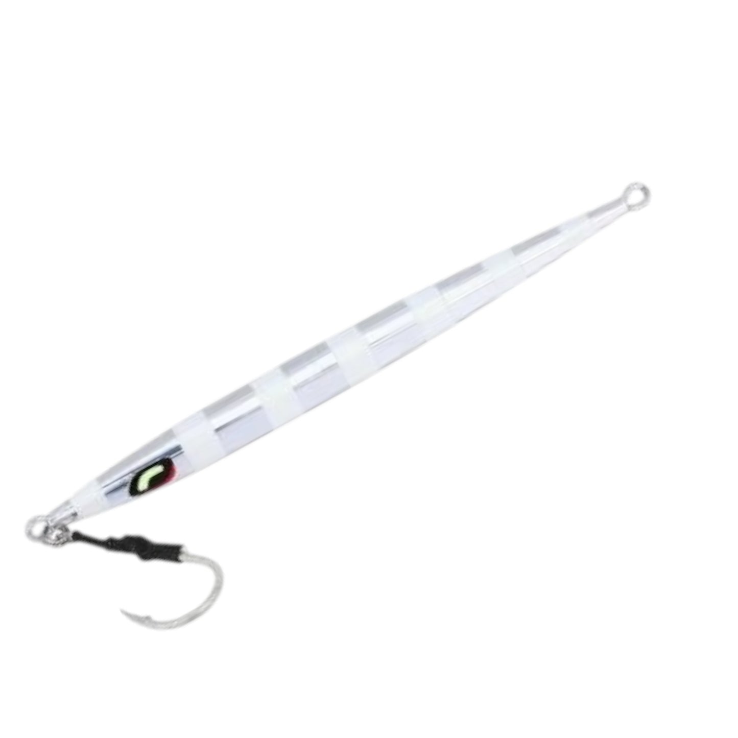 Dogfish Tackle & Marine Shimano Butterfly Shimmerfall slender silver fishing jig with through-wire construction