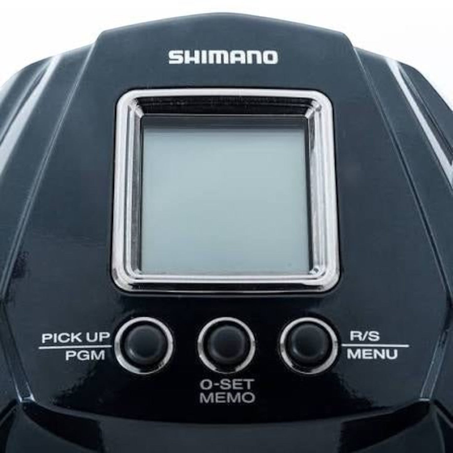 Dogfish Tackle & Marine Shimano ForceMaster 9000A electric fishing reel control panel with digital display and buttons.