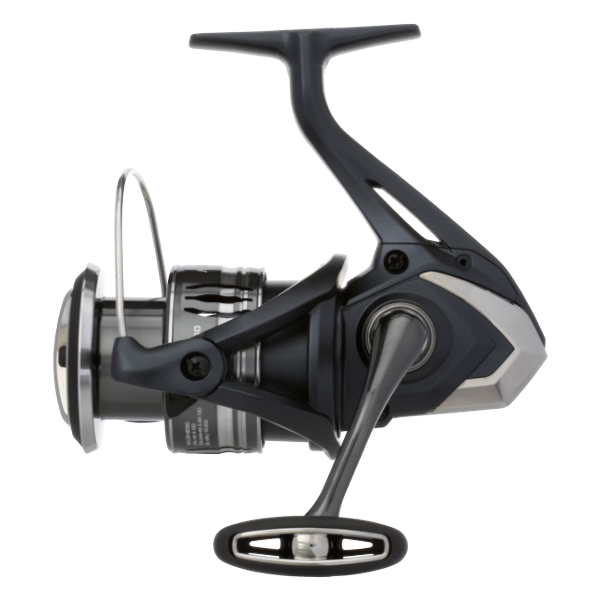 Dogfish Tackle & Marine Shimano Miravel spinning reel in dark gray with silver accents. Lightweight CI4+ body and MGL rotor.