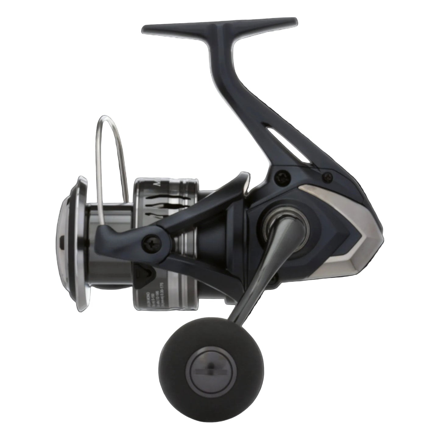 Dogfish Tackle & Marine Shimano Miravel spinning reel in dark gray with silver accents. Lightweight CI4+ body and MGL rotor.
