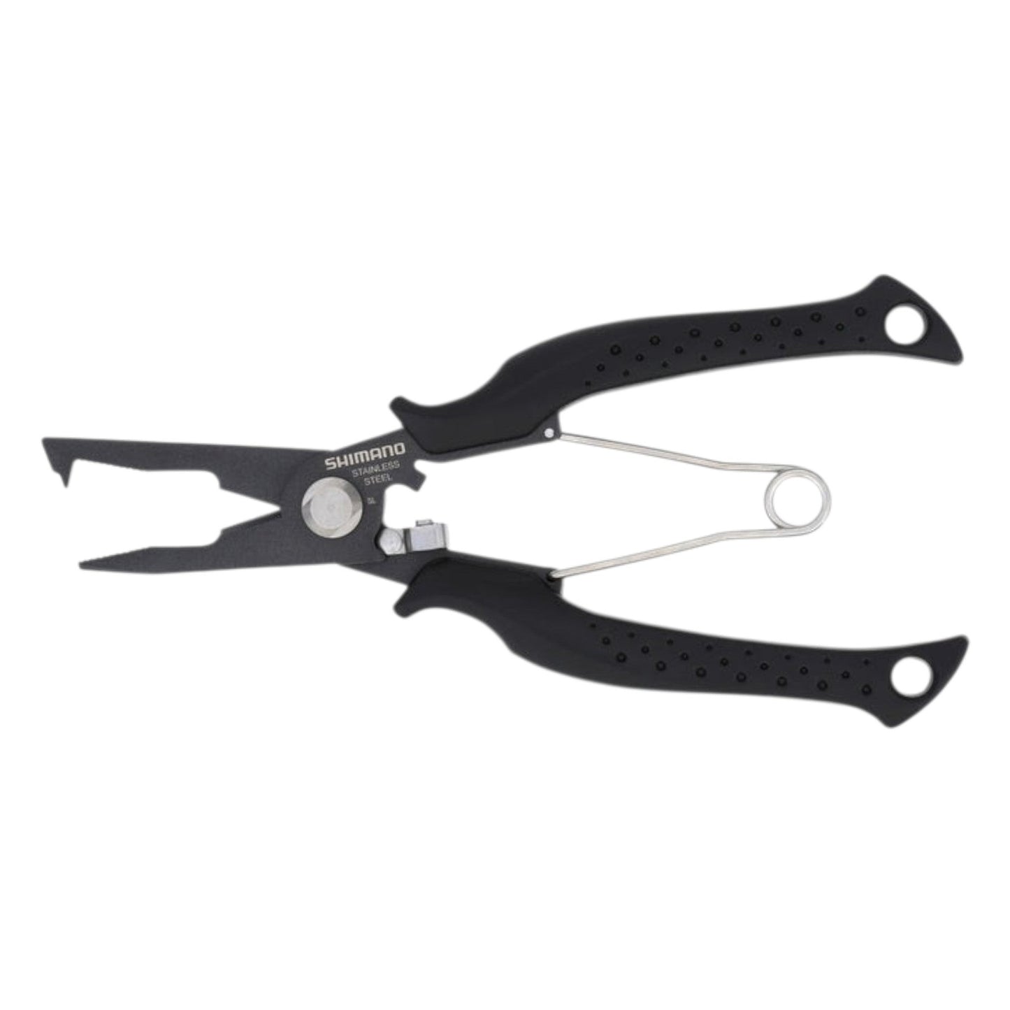 Dogfish Tackle & Marine Shimano 7-inch black stainless steel power pliers with fluorine coating and line cutter