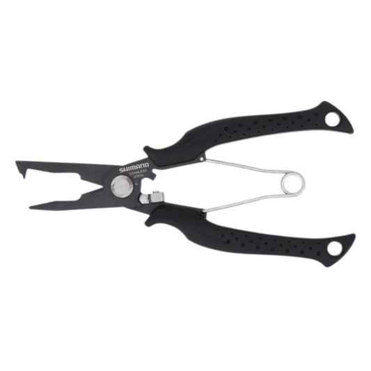 Dogfish Tackle & Marine Shimano 7-inch black stainless steel power pliers with fluorine coating and line cutter