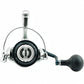 Dogfish Tackle & Marine Shimano Saragosa SW saltwater spinning reel with silver body and black handle.