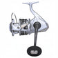 Dogfish Tackle & Marine Shimano Saragosa SW saltwater spinning reel in silver and black with a large black handle grip.