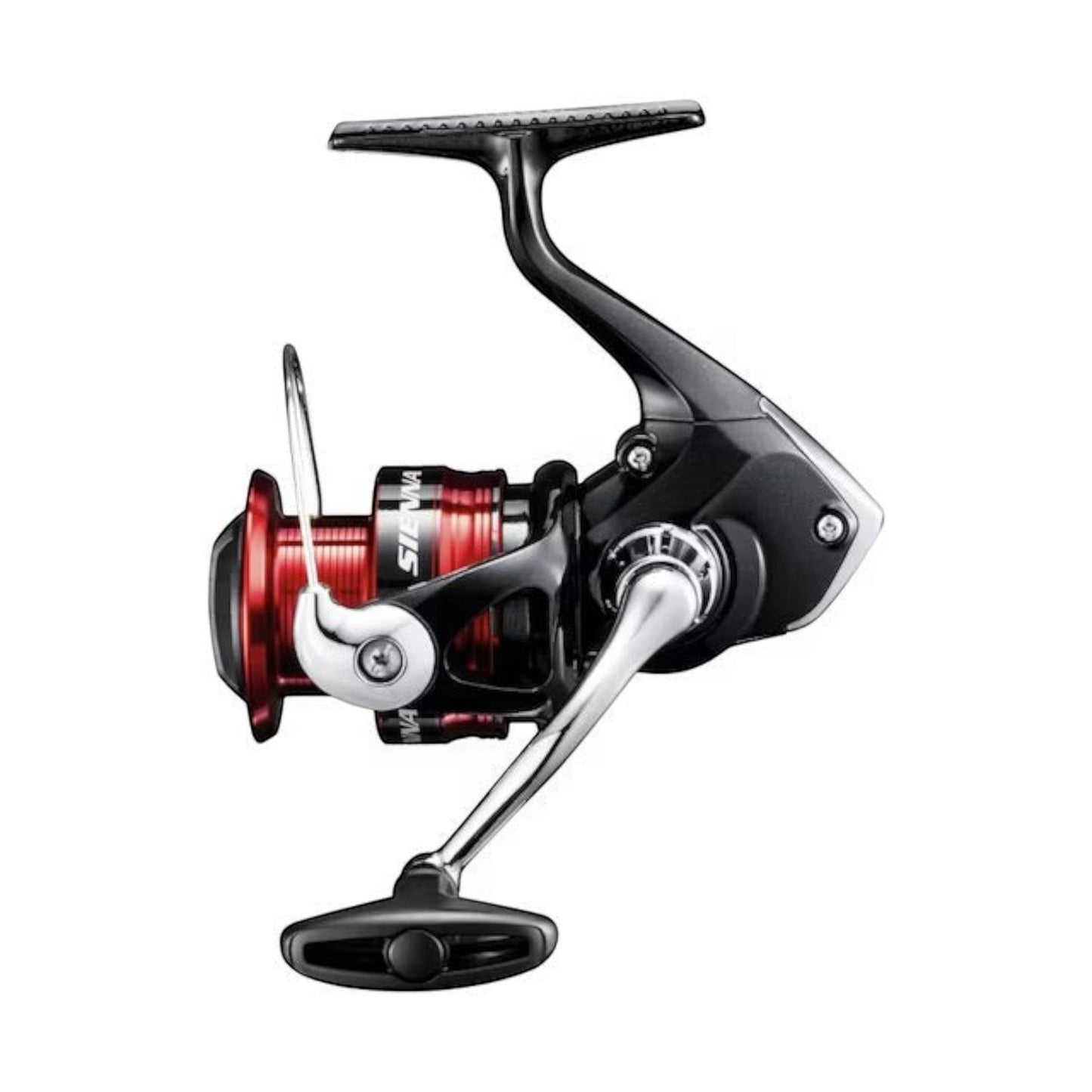 Dogfish Tackle & Marine Shimano Sienna FG spinning reel in black and red with Propulsion Line Management system.
