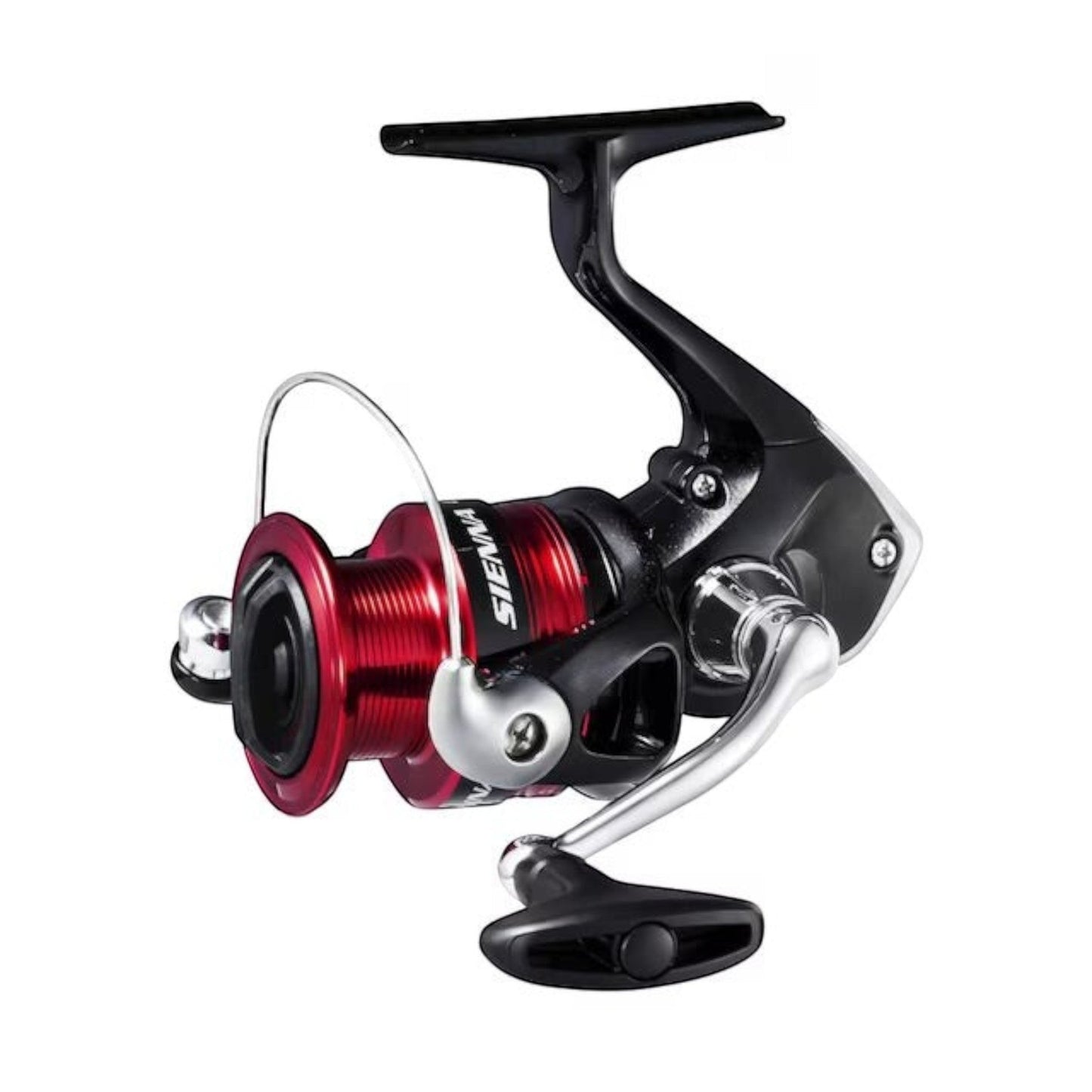 Dogfish Tackle & Marine Shimano Sienna FG spinning reel with red spool and black body, featuring Propulsion Line Management.