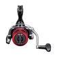 Dogfish Tackle & Marine Shimano Sienna FG spinning reel in red and black with silver handle and spool details.