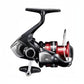 Dogfish Tackle & Marine Shimano Sienna FG spinning reel with red spool and black body, featuring Propulsion Line Management.