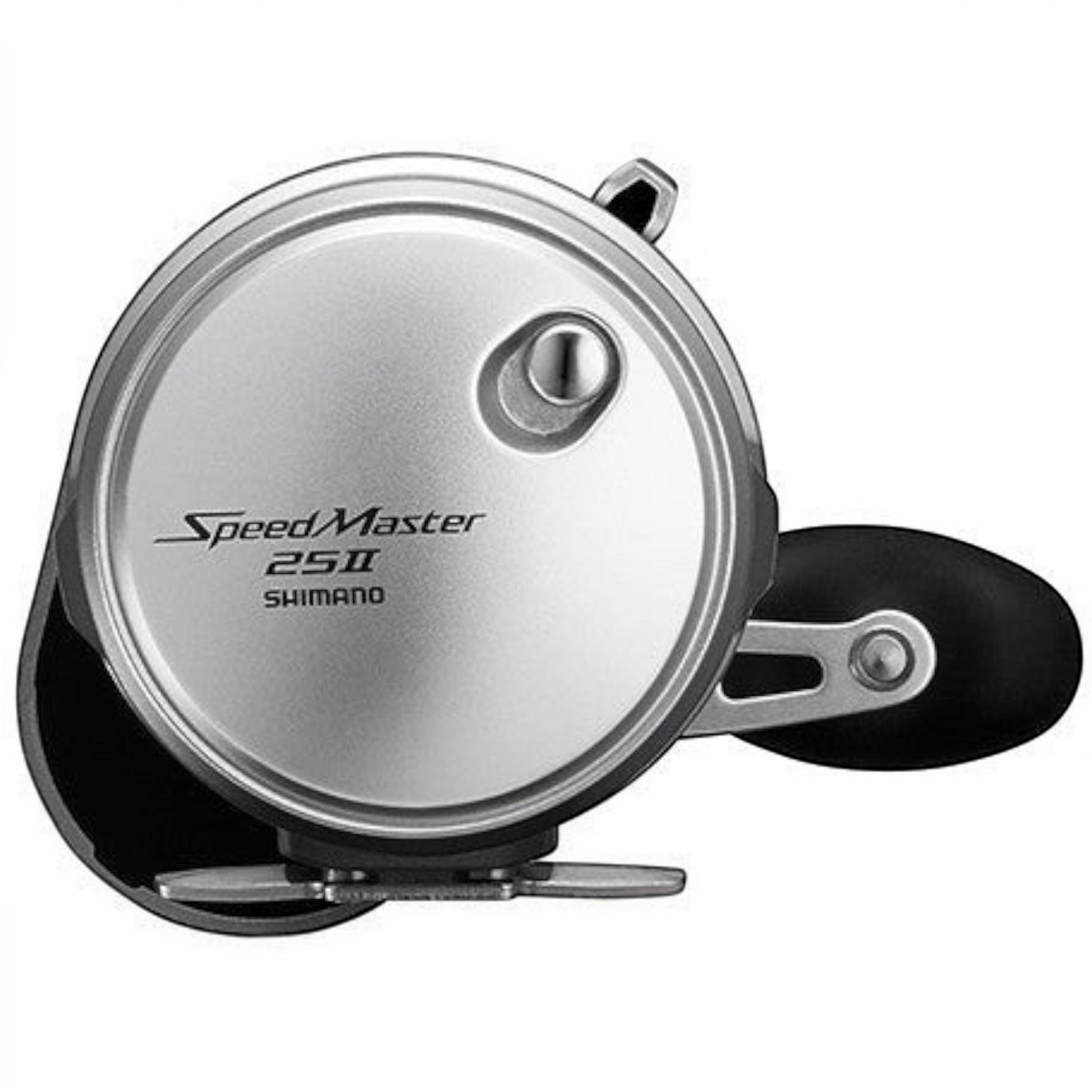 Dogfish Tackle & Marine Shimano SpeedMaster II 25II conventional fishing reel, silver with black handle.