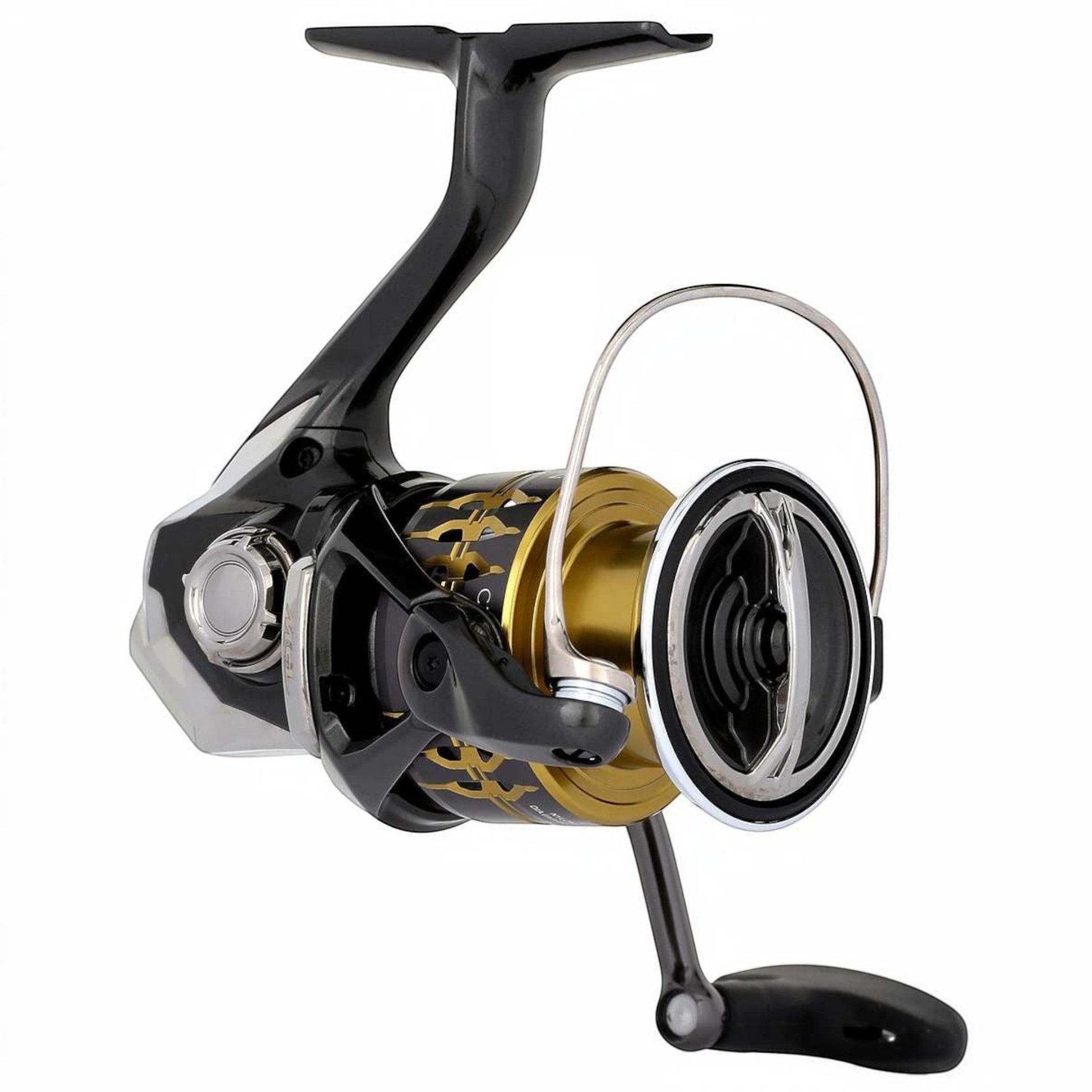 gold shimano reel Sahara C3000HG allowing for more precise drag adjustments along with an improved 2 Lew's Custom Pro Spinning Reel,