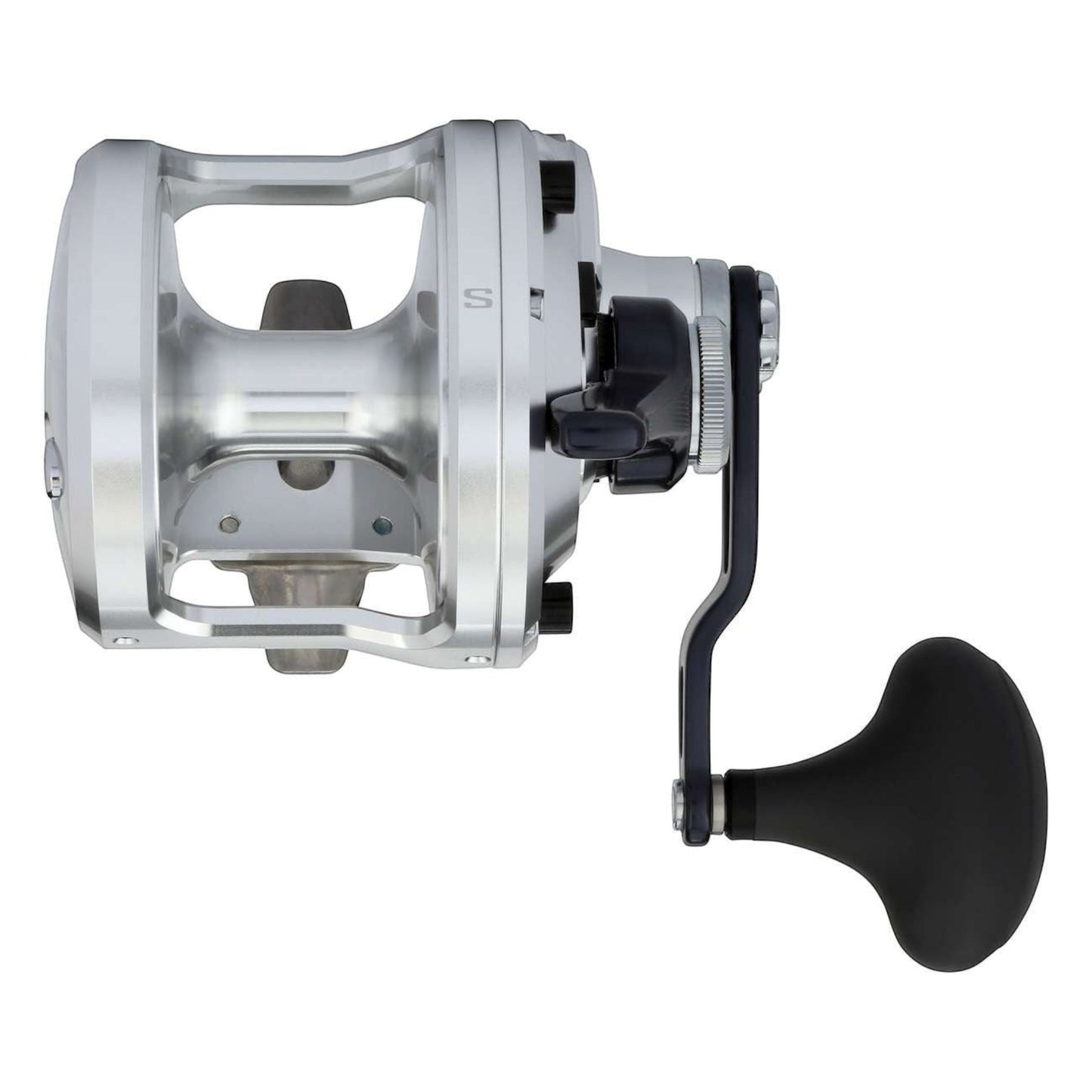 Dogfish Tackle & Marine Shimano Talica 20BFC silver lever drag fishing reel with black handle and spool. Designed for billfish tournaments.