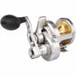 Dogfish Tackle & Marine Shimano Talica A 2-Speed Lever Drag Conventional Fishing Reel, silver and gold.