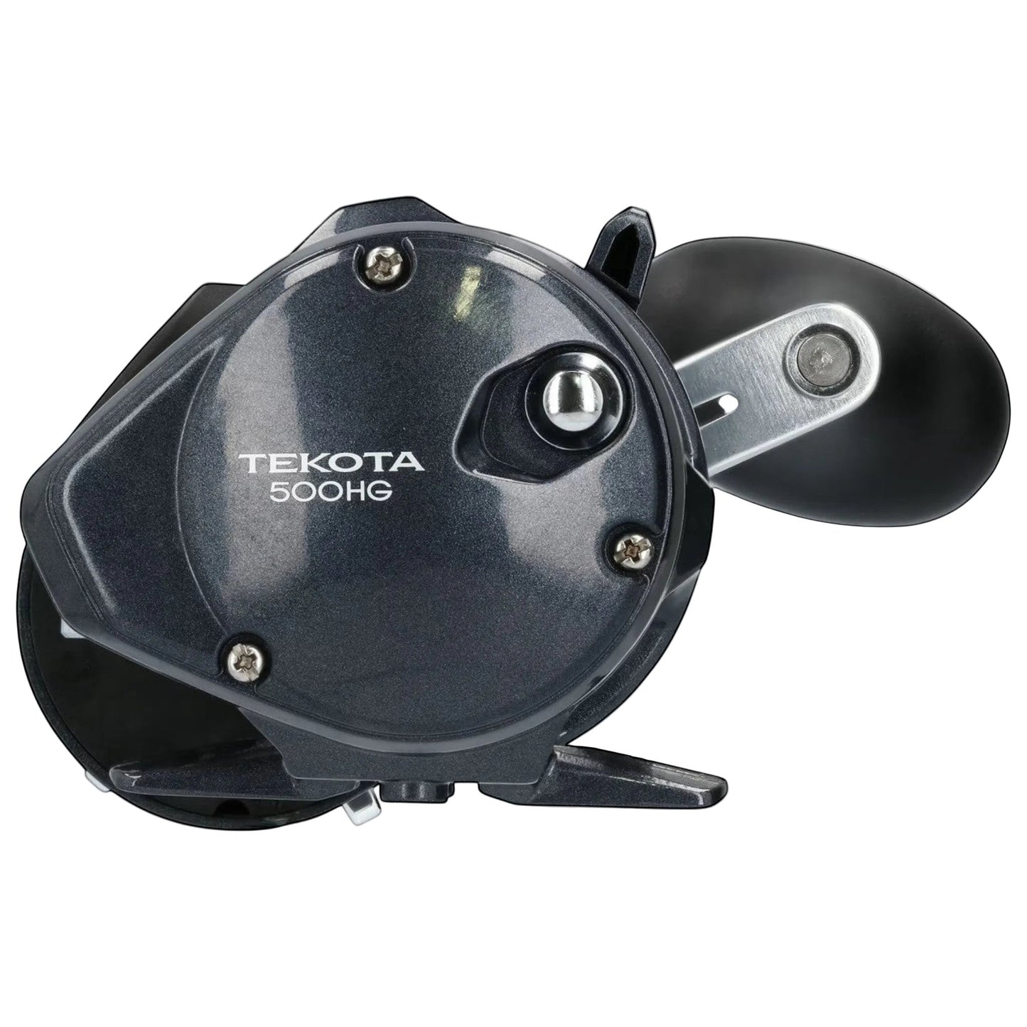 Dogfish Tackle & Marine Shimano Tekota 500HG conventional fishing reel, dark gray Hagane aluminum body, level wind, star drag.