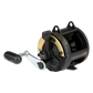 Dogfish Tackle & Marine Shimano TLD20 lever drag conventional fishing reel, black and gold with silver handle.
