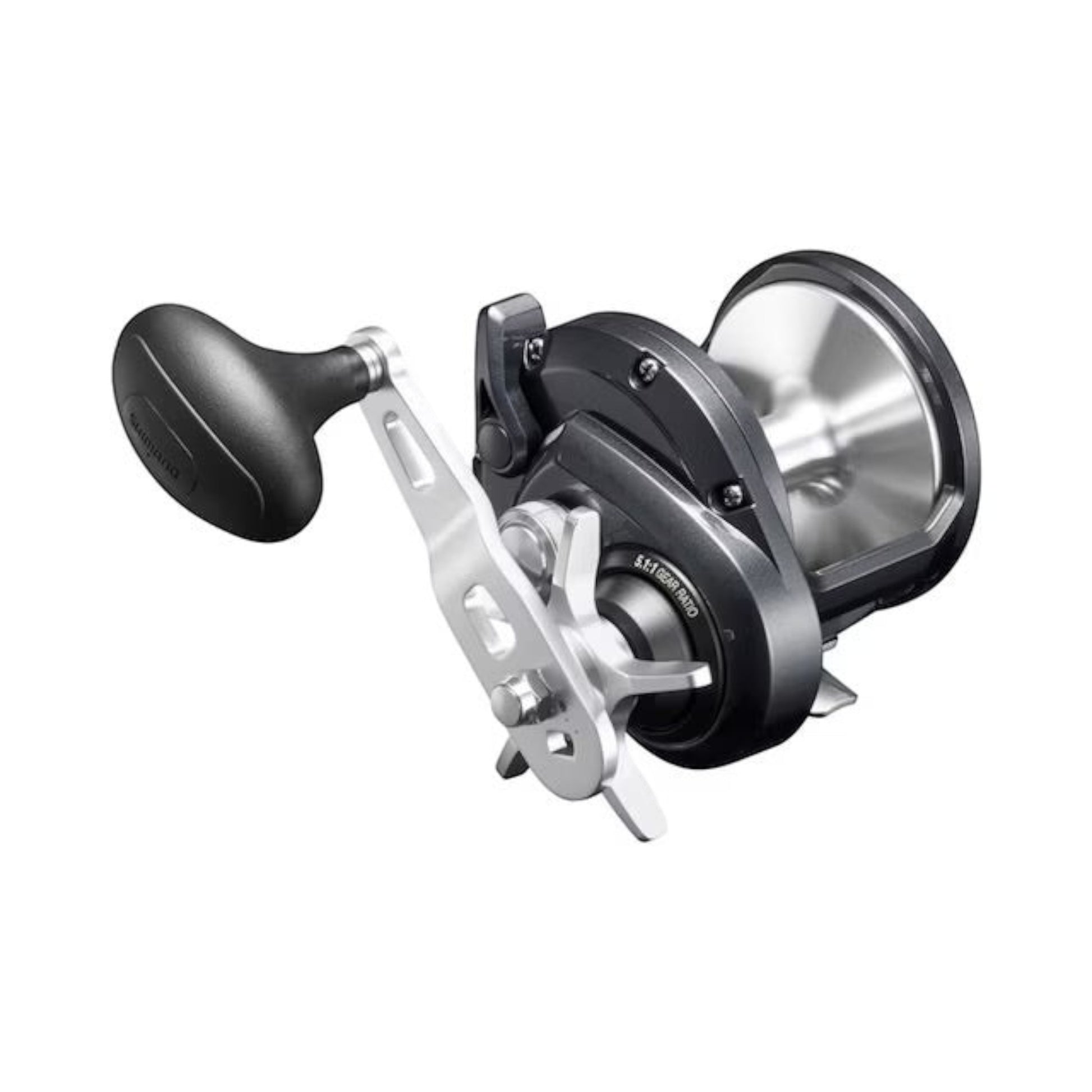 Dogfish Tackle & Marine Shimano Torium Star Drag conventional fishing reel, dark grey with silver accents, 5.1:1 gear ratio.