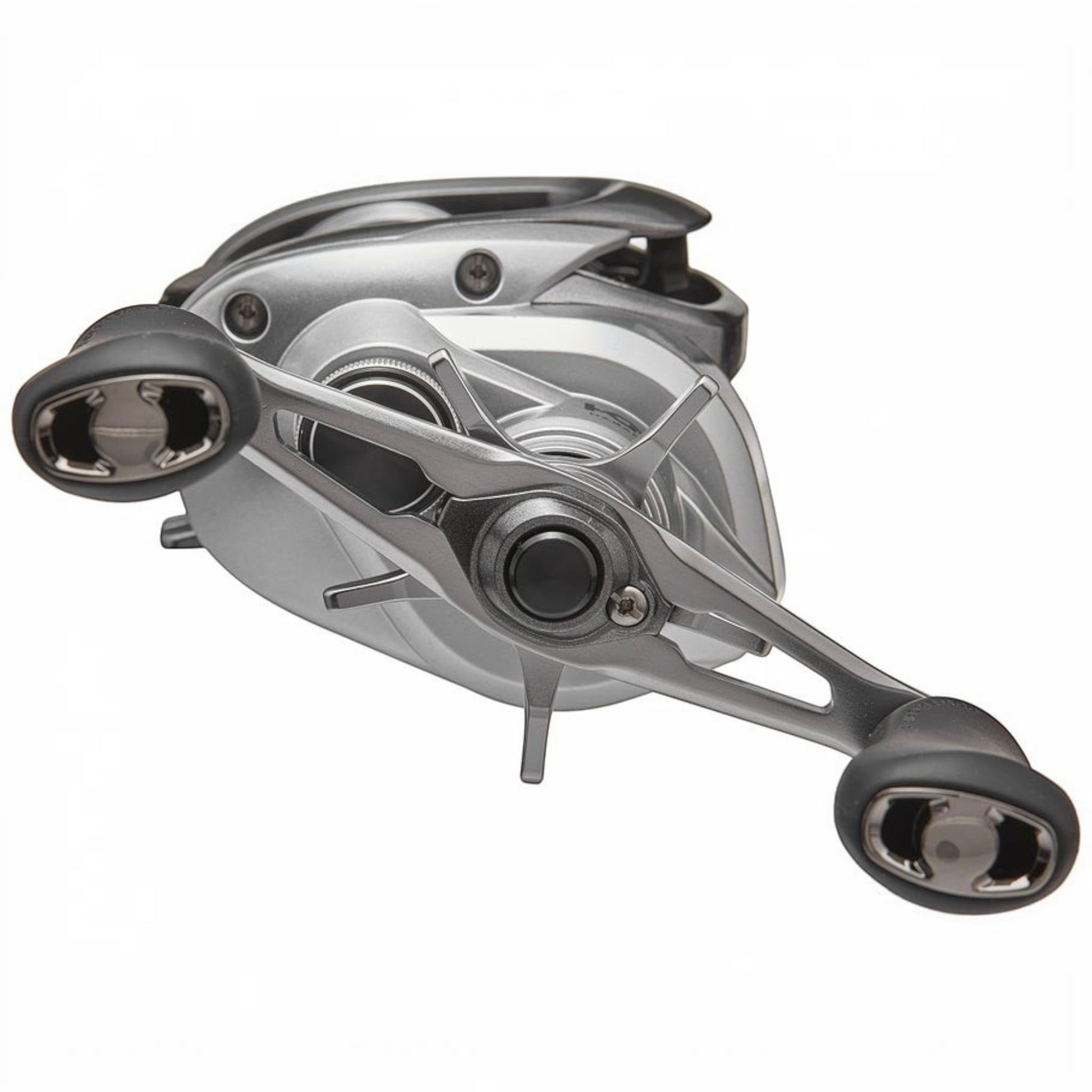 Dogfish Tackle & Marine Shimano Tranx 150 baitcasting reel, silver and black, with ergonomic handles and Hagane Body.