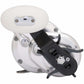 Dogfish Tackle & Marine Shimano Trinidad A Star Drag Conventional Reel, silver with black accents and white handle knob.