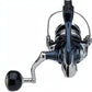 Dogfish Tackle & Marine Shimano Twinpower SW Spinning Reel, dark blue and silver, with black handle knob. Designed for offshore game fish.