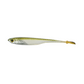 Dogfish Tackle & Marine 6th Sense Strobe Minnow soft plastic bait with a realistic silver and green scale pattern.