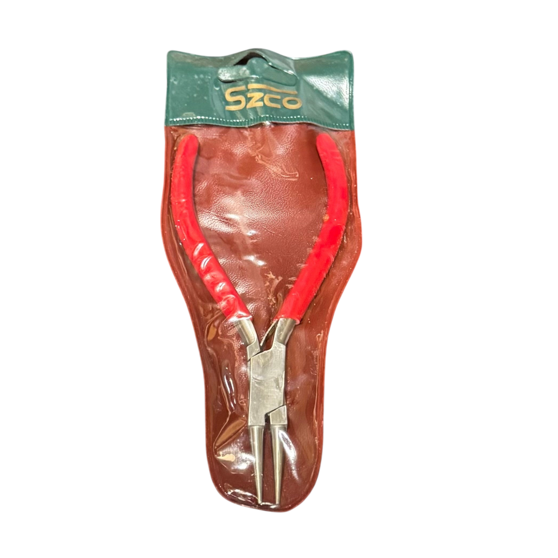 Dogfish Tackle & Marine SZCO small rigging pliers with red handles in original plastic packaging