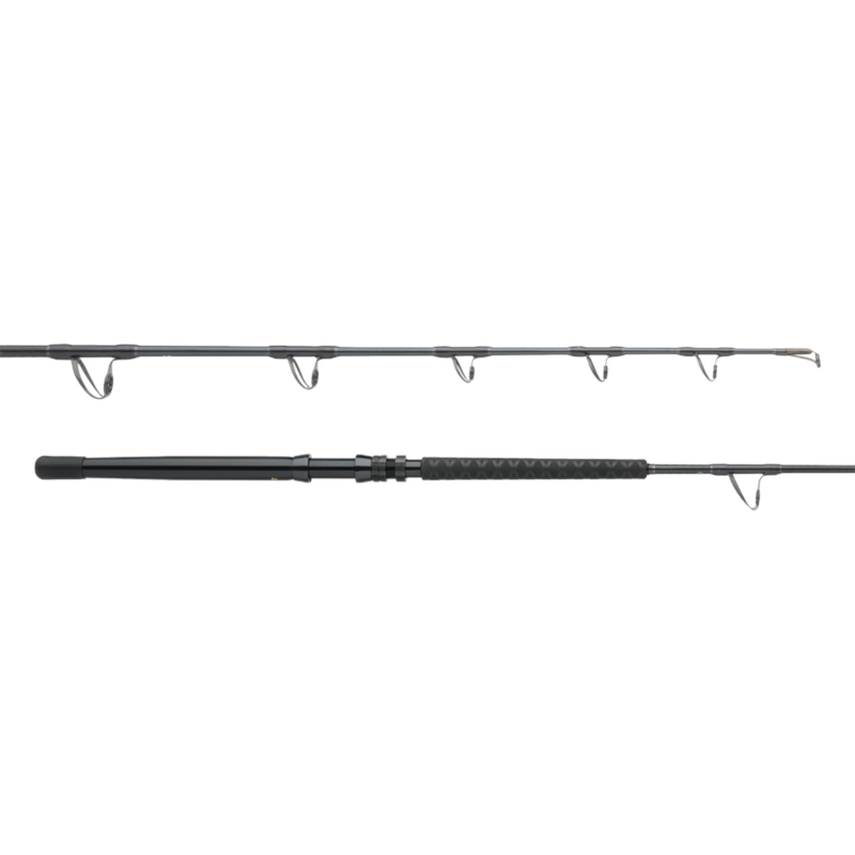 Dogfish Tackle & Marine Talavera Bluewater conventional fishing rod with Fuji guides and aluminum butt section.