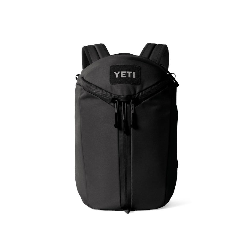 Dogfish Tackle & Marine Yeti Ranchero 12L black everyday carry backpack with RipZip opening and durable nylon shell.