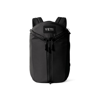 Dogfish Tackle & Marine Yeti Ranchero 12L black everyday carry backpack with RipZip opening and durable nylon shell.