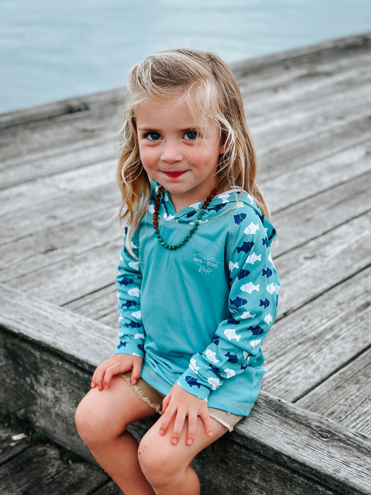 Keep The Littles Wild UV Hooded Sun Shirt - Dogfish Tackle & Marine
