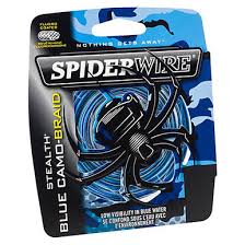 Spiderwire blue camo braid fishing line packaging