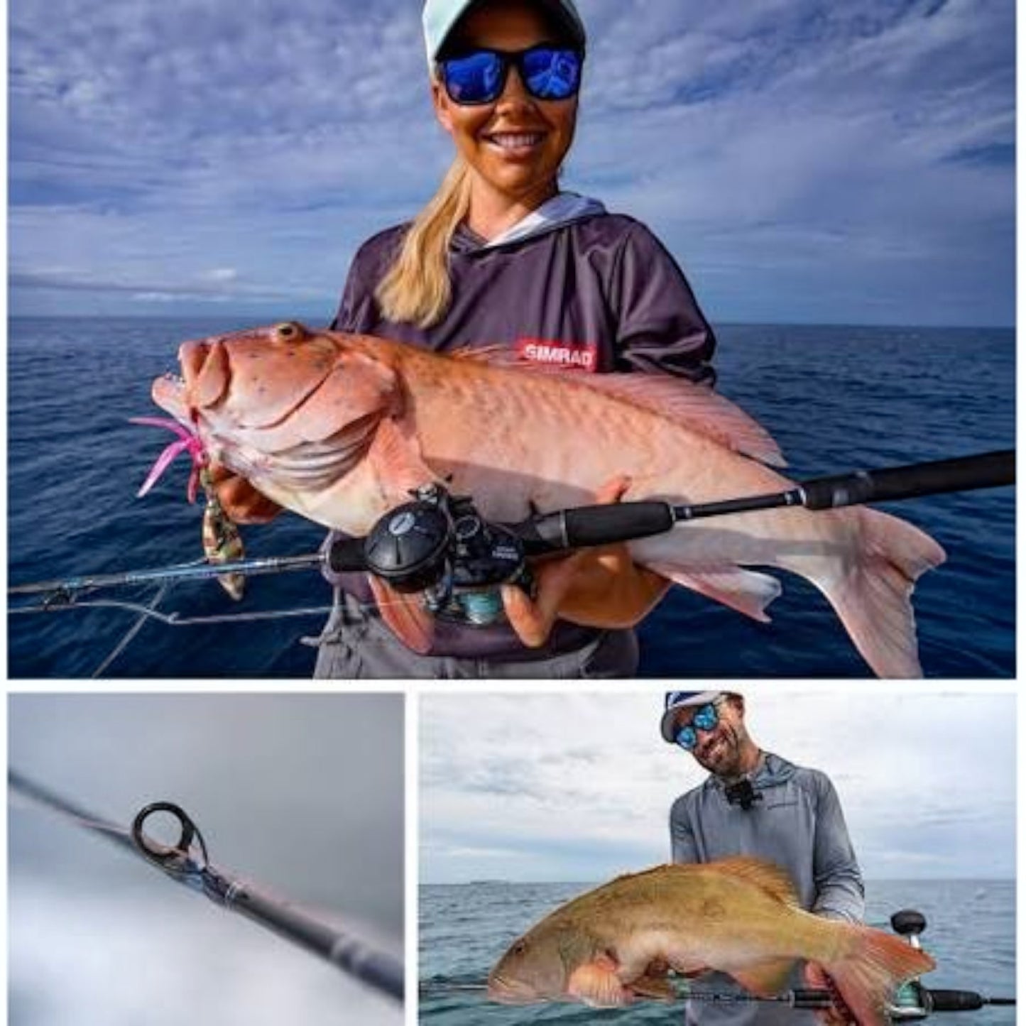Dogfish Tackle & Marine Shimano Talavera Type J jigging rod with black EVA split grip and blue accents - dogfish tackle & marine