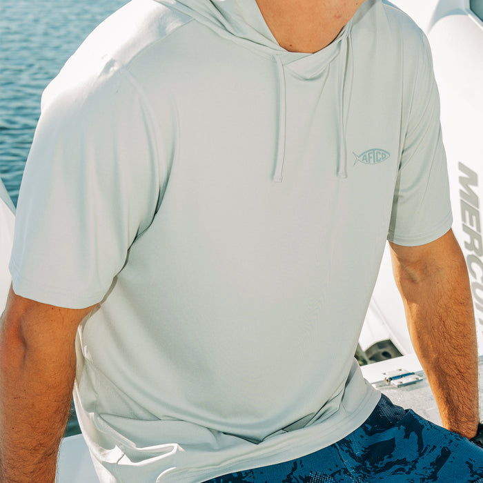 Aftco Samuari Short Sleeve Hooded Sun Protection Shirt - Dogfish Tackle & Marine