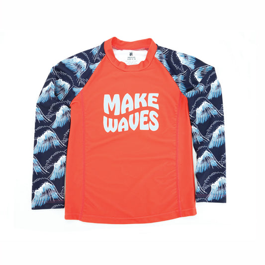 Juice Box Youth Boys Rash Guard Swim Shirt - Make Waves - Dogfish Tackle & Marine