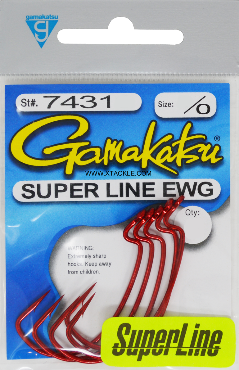 Gamakatsu Super Line EWG (Black Nickel & Red) - Dogfish Tackle & Marine