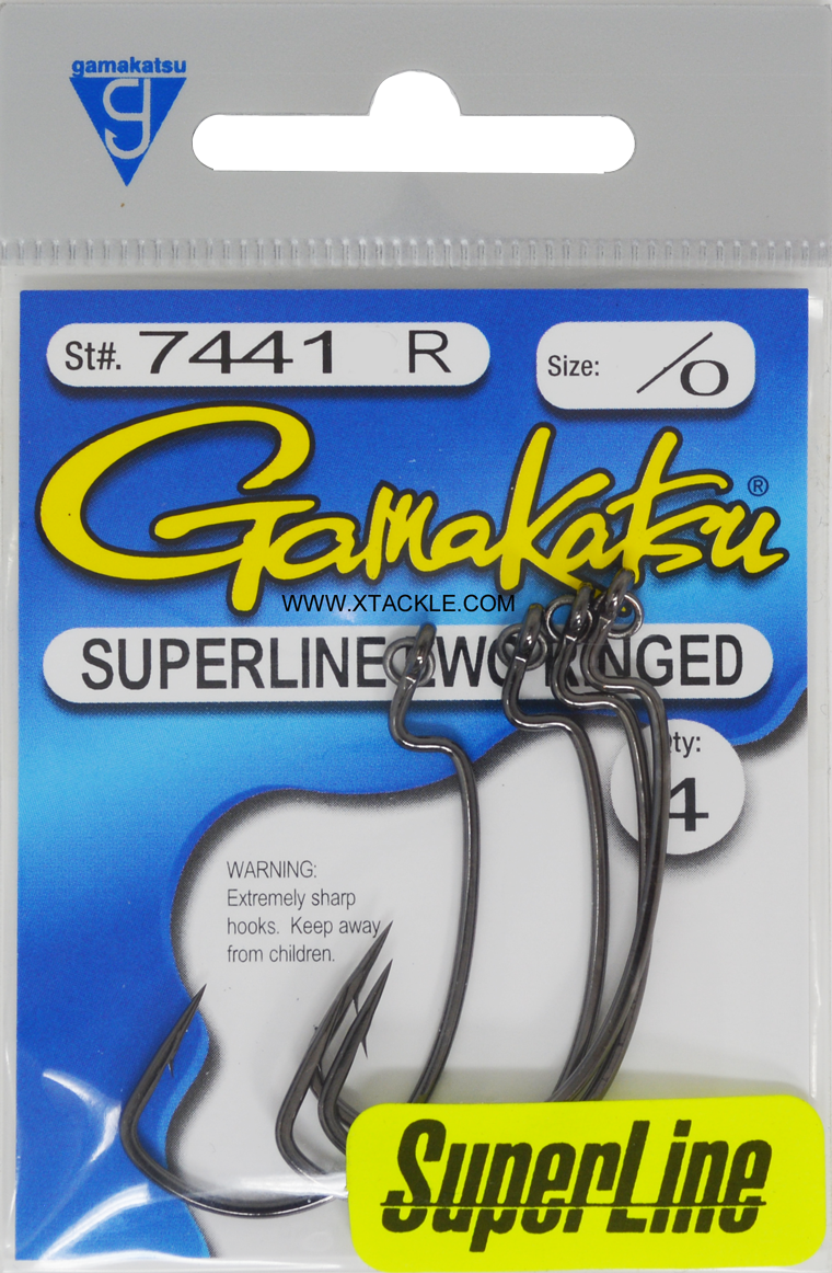 Gamakatsu Worm Hook EWG Superline - Red 4/0