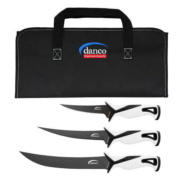 Danco Three Knife Roll Up Bag Kit - Dogfish Tackle & Marine