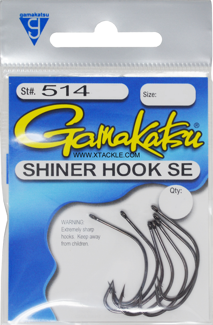 best hook for shiner fishing Gamakatsu Shiner Hook Straight Eye 51415 Black 5/0