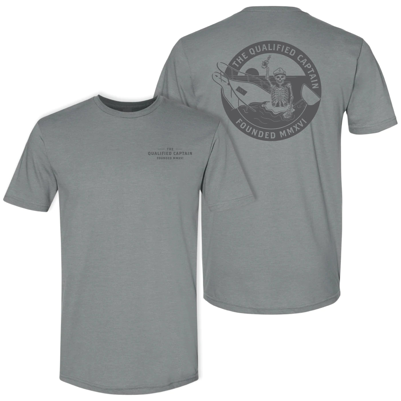 Qualified Captain Skeleton Tee - Dogfish Tackle & Marine