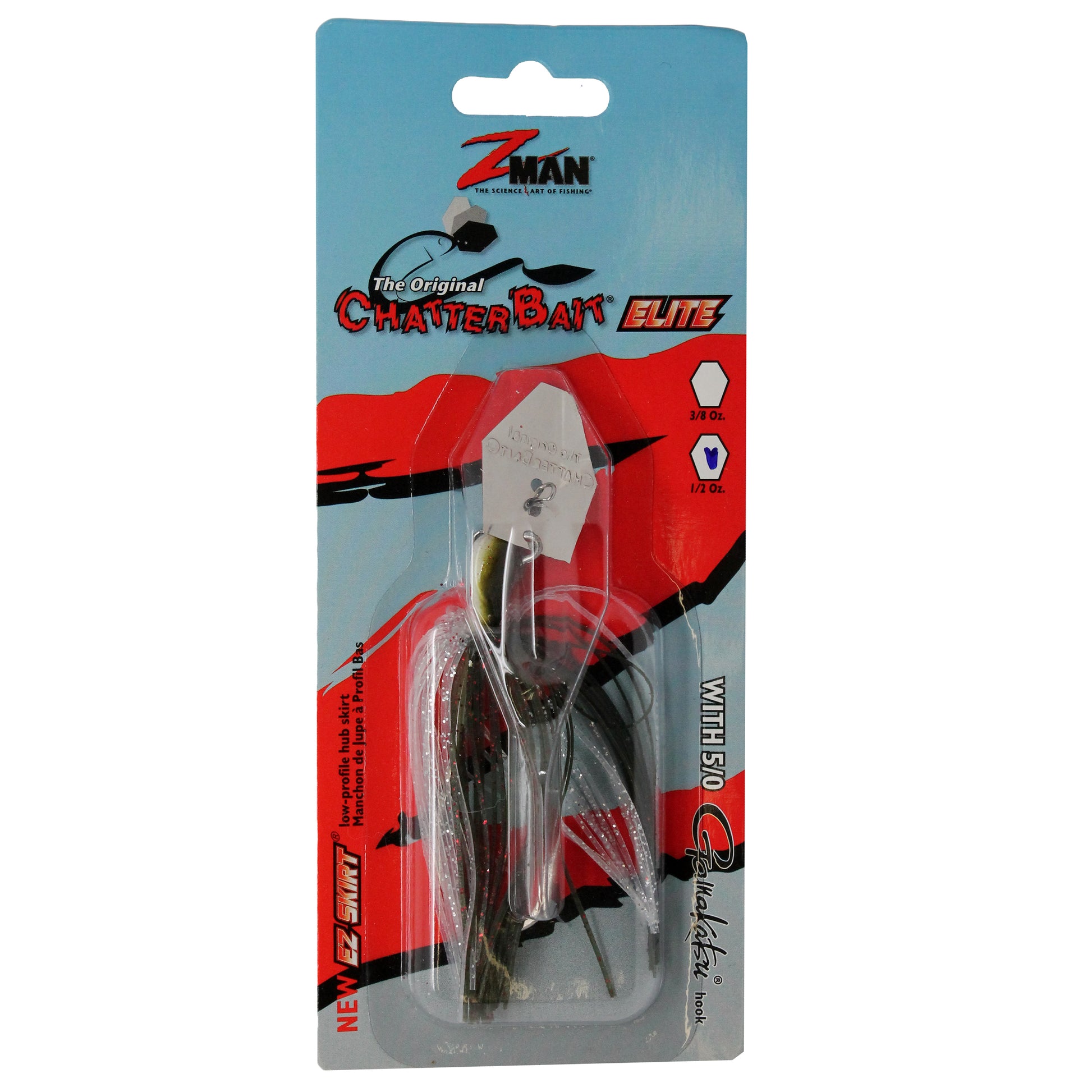 Z-Man Original ChatterBait Bladed Swim Jig - White, 1/2oz - White 5/O Z-Man Original ChatterBait Bladed Swim Jig - White, 1/2oz - White 5/O