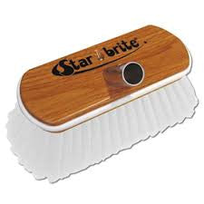 Starbrite Hard Wooden Block Brush With Bumper (White)- #40152 - Dogfish Tackle & Marine