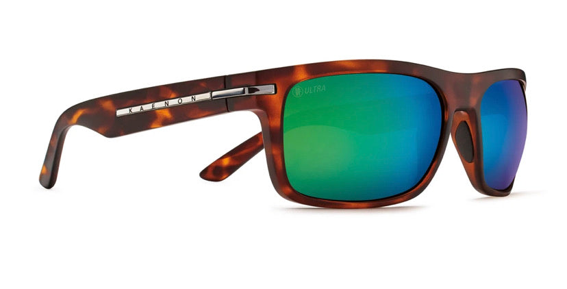 Kaenon Burnet Polarized Sunglasses Matte Tortoise/Coastal Green Mirror - Dogfish Tackle & Marine