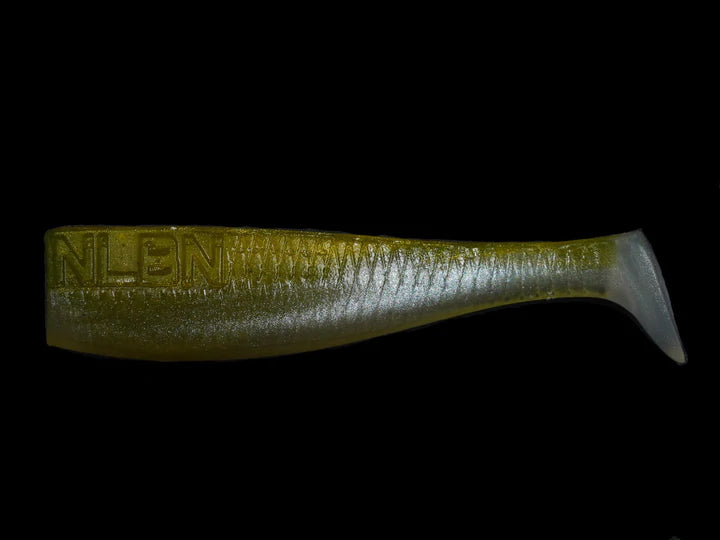 No Live Bait Needed Paddle Tail - 3 - Green Back
