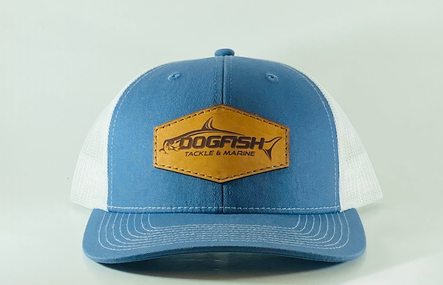 Dogfish Tarpon Leather Patch Hat/ Blue - Dogfish Tackle & Marine