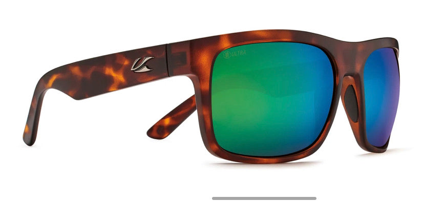 Kaenon Burnet XL Polarized Sunglasses Matte Tortoise / Green Mirror - Dogfish Tackle & Marine