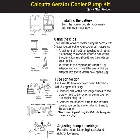 Calcutta Aerator Cooler Pump Kit - Dogfish Tackle & Marine
