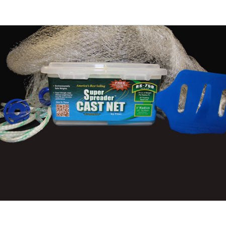 Fitec 4' with 3/8" Mesh Super Spreader Cast Net RS750 Series- #10140 - Dogfish Tackle & Marine