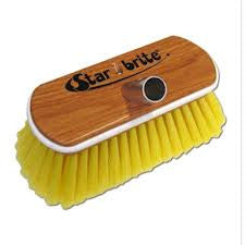 Starbrite Soft Wooden Block Brush With Bumper (Yellow) - #40170 - Dogfish Tackle & Marine
